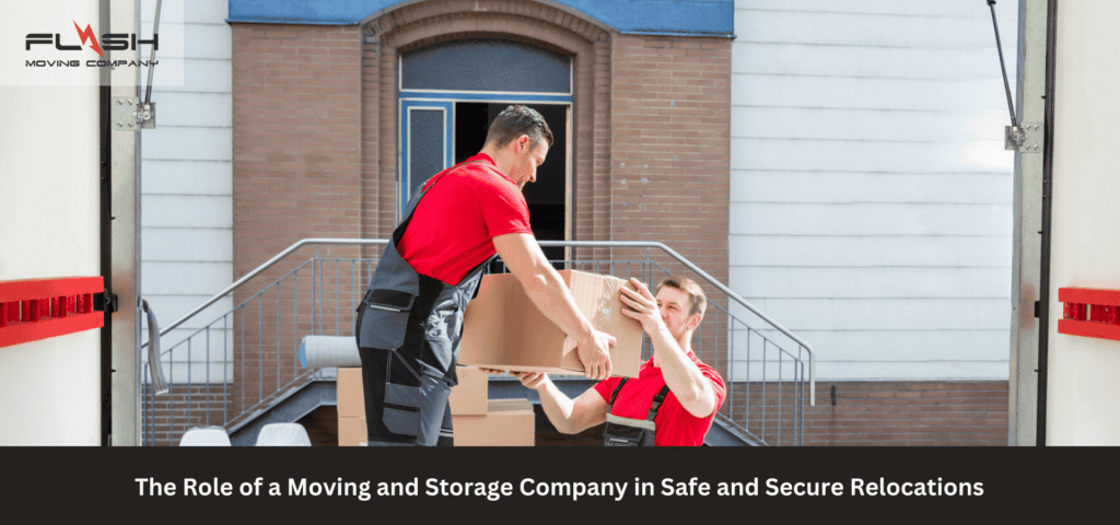 Professional movers from Flash Moving & Storage handling items carefully during a relocation