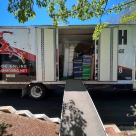 Loaded moving truck, moving help